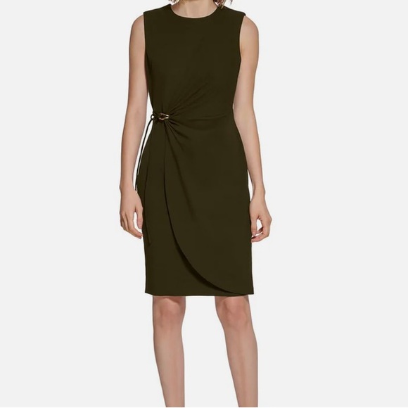 Calvin Klein - Little Black Dress - Tie Waist - Size 10 - Picture 2 of 5